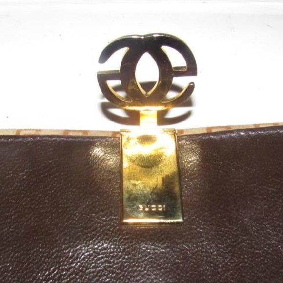 RARE Gucci Brown Square G Logo Print Suede Leather - Picture 6 of 12